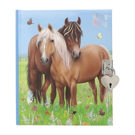 Depesche 12967 Miss Melody Diary with Horse Motif and Heart Castle, Book with 192 Lined and Beautifully Illustrated Pages