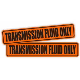 Unbranded/Generic (2x) TRANSMISSION FLUID ONLY Vinyl Decals \ Stickers Labels ATF Manual Stick USA