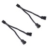 JBtek All Black Sleeved PWM Fan Splitter Cable 1 to