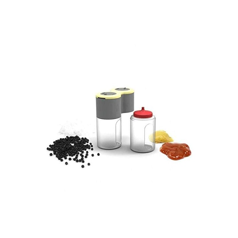 OLPro Happy Camper Happy Taste Condiment Holder - Grey/Yellow