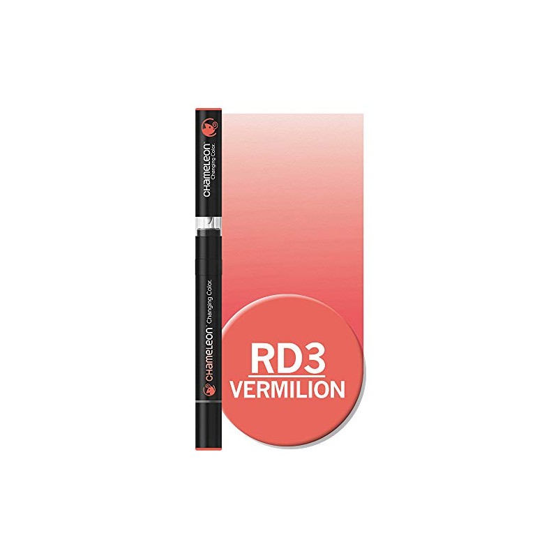 Chameleon, One Pen Two Nibs, Art Supplies - Vermillion RD3