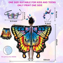 Shengou Butterfly Wings Costume Children, Butterfly Wings Cape, Children's Butterfly Wings, Butterfly Costume for Children, Butterfly Wings Girls