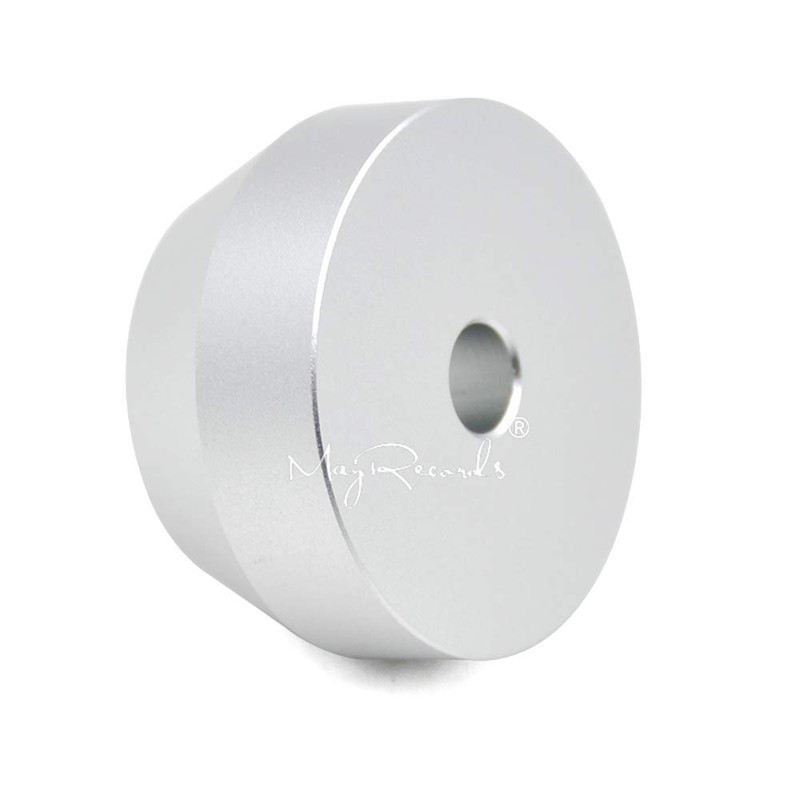 MayRecords 7" EP Record Adapter Accessory 45 Rotation 51g (Silver)