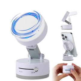 Vacuum Suction Magnetic Phone Holder & Selfie Stick for Cellphones - Multi-Use Folding Stand in Car, Kitchen & Office with Multicolor Features - color: Black