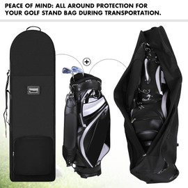 DAREKUKU Outdoors Golf Travel Bag - Heavy Duty 900D Oxford, Detachable Shoulder Straps and Upgraded Rubber Wheels, Soft-Sided Golf Club Travel Cover to Protect Clubs
