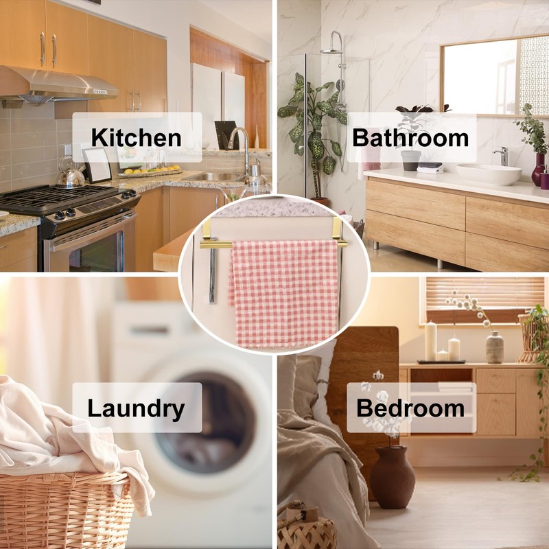RETON Pack of 3 Kitchen Towel Racks, 23 cm Tea