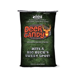 Boss Buck Deer Candy | Strong Aroma Supplemental Deer Feed with Peanut Butter Corn Bran and Sweet Berry Treats for Hunting - 40lbs (18.14kg)