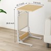 Folding TV Tray Table, 28.8" Tall C-Shaped Side Table for