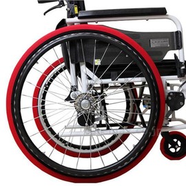 I A~uru Kea Foil Socks for Rear Wheels, Red, Large (LL), Width: 3.3 inches (8.5 cm), Compatible Wheel Size: 23 - 24 inches, Wheelchair, Wheel Socks, Laundry Net