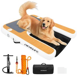 Inflatable Dog Boat Ramp Water Ramp for Pool, Float Floating Dog Ramps with Anti-Slip EVA for Lakes, Boats, Docks
