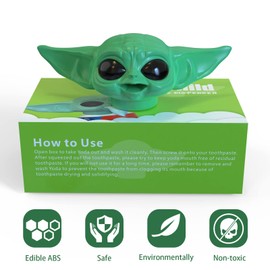 BonneChance BonneChance 2022 New Baby Y-oda Toothpaste Topper G-rogu Cap The Mandalorian Dispenser for Kids, Star Wars Fans Gift Box