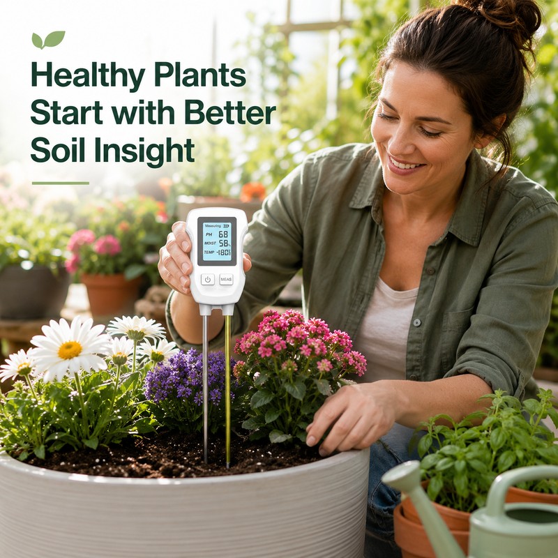 Digital Soil Tester for Plants – 3-in-1 pH, Moisture &