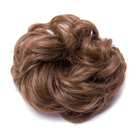 Hair Extensions, Hair Scrunchie, Pinned Updo Bun, Wavy Like Real Hair