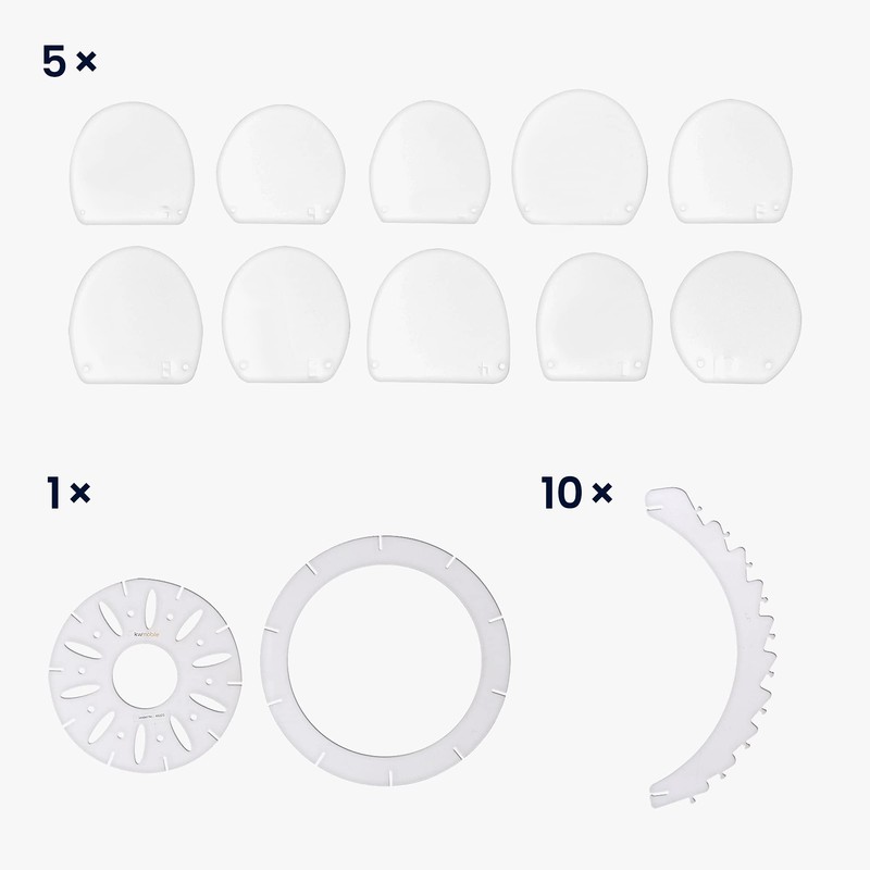 kwmobile DIY Puzzle Lampshade Flower Design Set with Ceiling Mounting