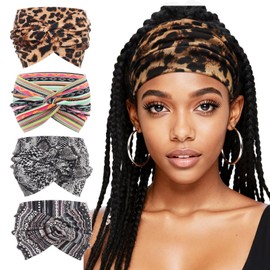 Extra Wide Headbands for Women Large Turban Headband Non Slip Boho Elastic Hairband