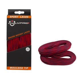VPRO Waxed Ice Hockey Shoelaces in Assorted Colours, Ice Hockey Skate Shoelaces are the Perfect Gift for Sports Enthusiasts, red / blue