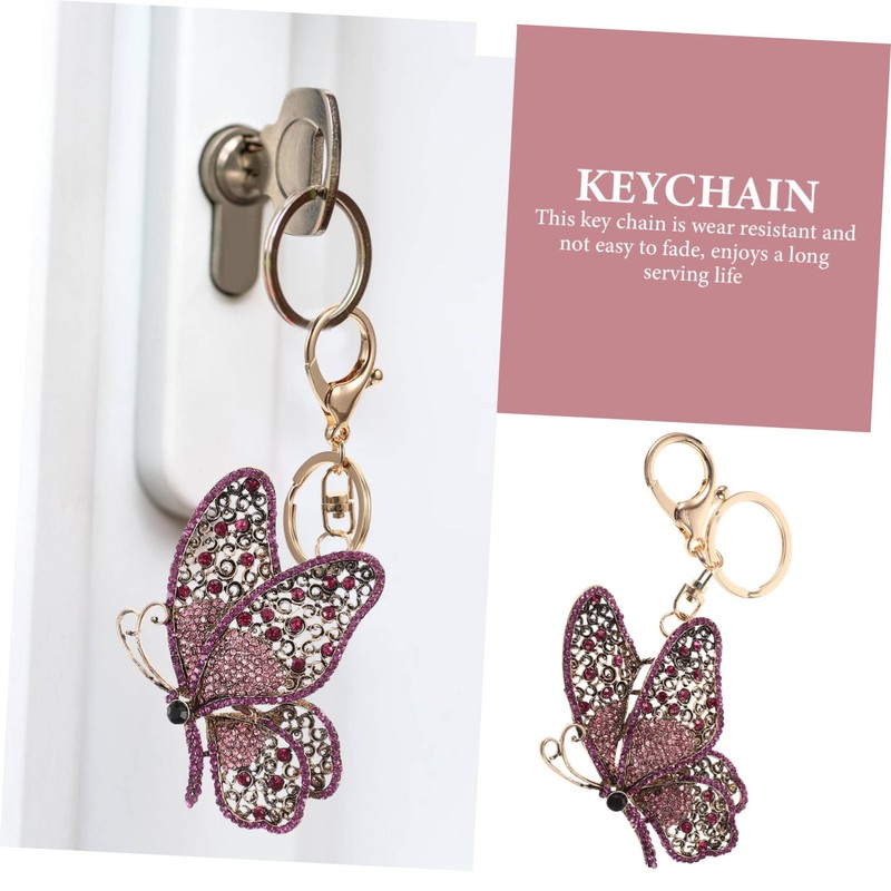 FOMIYES Butterfly Keychain Key Ring for Women Stylish Bag Hanging