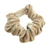 VingTAINE HS-92-G-BE Velour Scrunchie Hair Accessory with Plate, Gold x