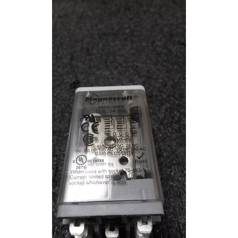 MAGNECRAFT 788XCXM4L-24D 24VDC 16 Amp Power Relay