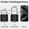 Padlock Fingerprint, Anweller Padlock, Weatherproof Padlock with Protective Case, Fingerprint
