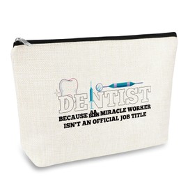 Dentist Gift Dentist Appreciation Gifts Makeup Cosmetic Bag Dental Gift for Women Dental Hygienist Gift Dental Assistant Gift Retirement Gift for Dentist Best Friend Christmas Birthday Graduation Gift
