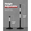 RoadHero 3 Pack Traffic Delineator Post with Weighted Rubber Base,