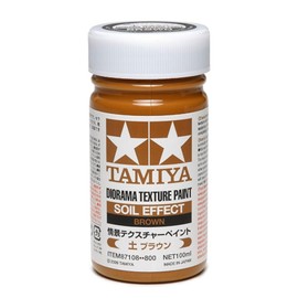 Tamiya 87108 Makeup Material Series No.108 Scene Texture Paint (Soil Brown) 3.4 fl oz (100 ml) Model Paint