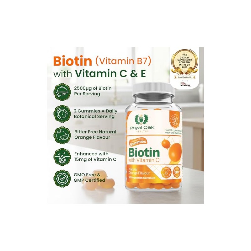 Biotin Gummies with Vitamin C + Vitamin E | Hair,