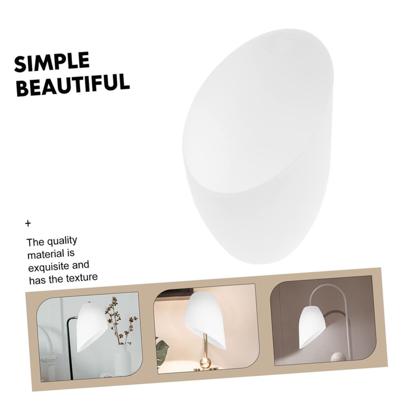 Pack of 5 Modern Lampshade Slanted Lampshade Replacement White Lamp