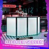HECASA DJ Facade Booth Portable Event Cover Screen, Black Steel