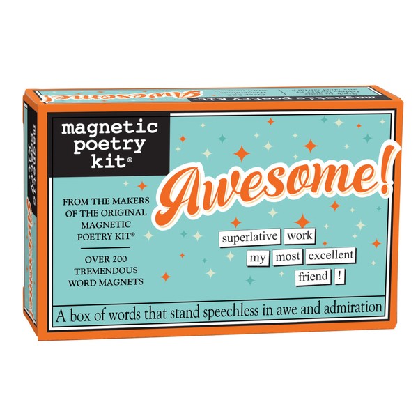 Magnetic Poetry Awesome! Kit - Words for Refrigerator - Write Poems and Letters on The Fridge - Made in The USA