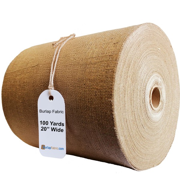 Burlap Jute Fabric by The Yard Natural Burlap Roll, 20