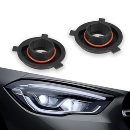 jokormo 2 PCS H4 Automotive LED Bulb Holder, 0.47" x 0.61" Nylon Fiber Material Bulb Adapter Socket, Waterproof Car Light Buckle Bracket Accessories, Suitable for Most Cars SUV Trucks (Black)