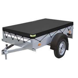 QINGYIWL Trailer Tarpaulin 214 x 122 x 13 cm, Waterproof, Windproof, Tear-Resistant Trailer Tarpaulin with Tarpaulin Rope, Trailer Tarpaulin for Many Car Trailers