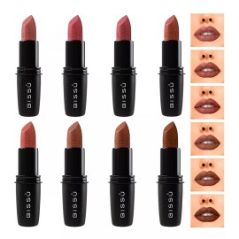 Bissú Labial Bissu Humectantes Tonos Nude Cafe 8 Piezas