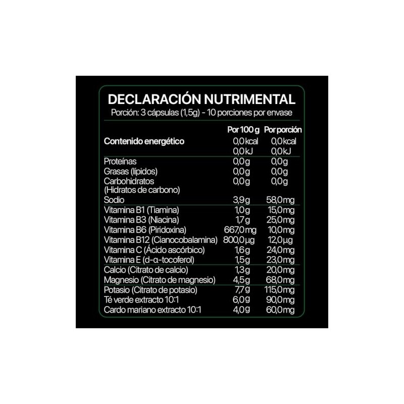 Nutrix Crudalitos Suplemento Cardo Mariano Electrolitos Complejo Verde Resveratrol Apoyo
