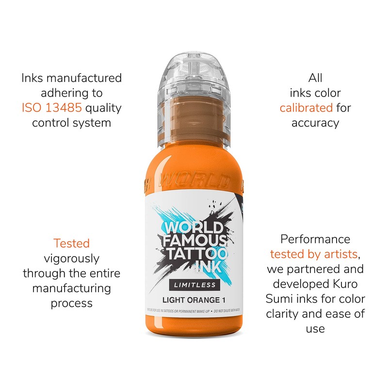 World Famous Tattoo Ink Limitless - Light Orange 1 -