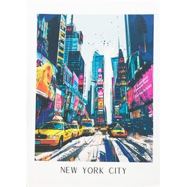Half a Donkey Taxi Rank in New York City colourful large cotton tea towel