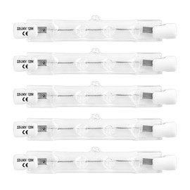 SCNNC R7S Halogen Bulbs 78 mm 120 W Dimmable 220-240 V 1800LM Warm White 2700K Halogen R7S 78 mm for Floodlights, Security Lights, Landscape Lighting, Pack of 5