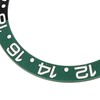 38mm Diameter GMT Watch Bezel Insert Ring Black Green Base
