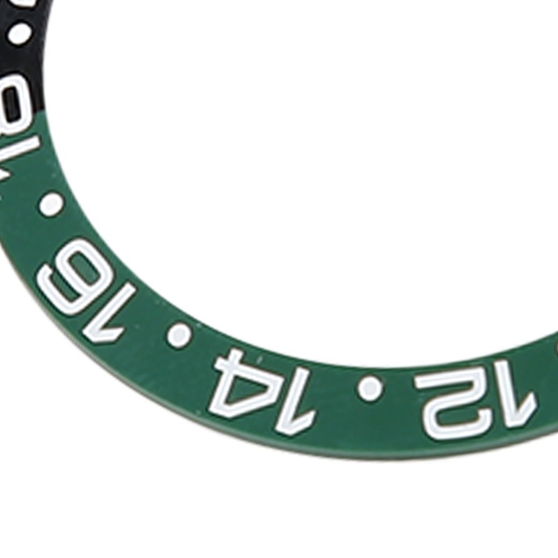 38mm Diameter GMT Watch Bezel Insert Ring Black Green Base