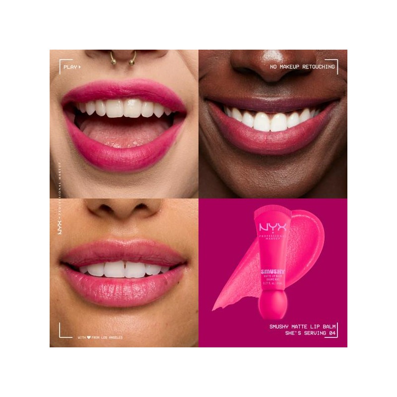 Smushy Matte Lip Balm, Soft-Matte, Buildable Blurring Pigment, Hydrating Lip