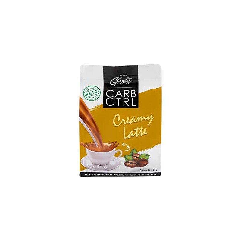12 in 1 Glutalipo CARB CTRL, 10 Sachets (Creamy Latte)