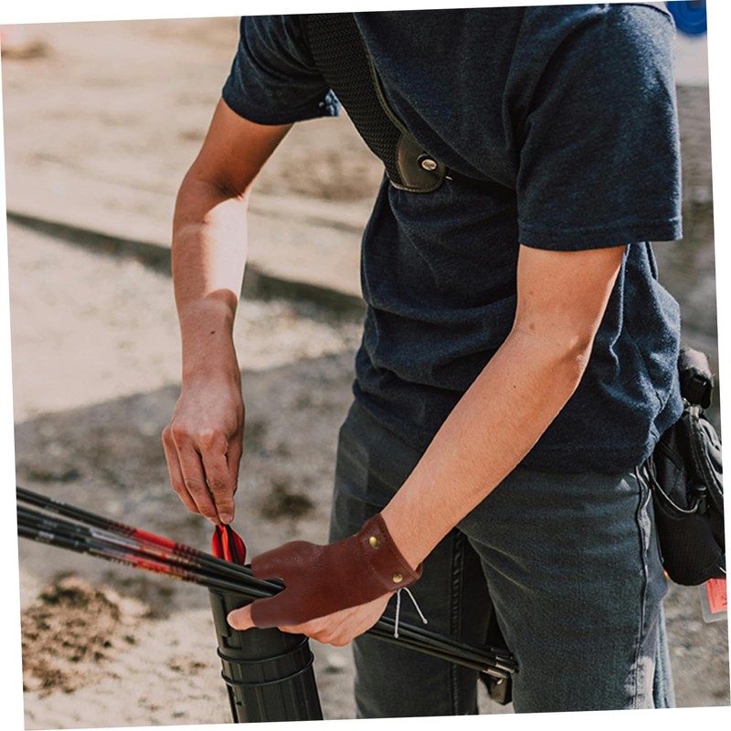 Mipcase Hunting Gloves Archery Finger Tabs for Bow Shooting Comfortable