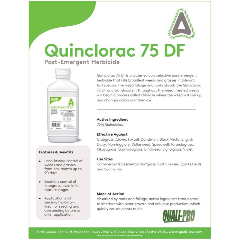 Quinclorac 75 DF Selective Herbicide Equivalent to Drive quali-1014