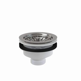 AlcaPlast Sink Drain Fitting 1.5 Inch Drain Valve 90 mm with Stainless Steel Strainer Design Without Overflow