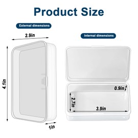 Blank Playing Card Case 4 Pack Clear Card Deck Box Empty Plastic Playing Card Storage Box Snaps Closed Card Game Storage Containers for Baseball Trading Cards, Bank Card, Business Card, Game Card