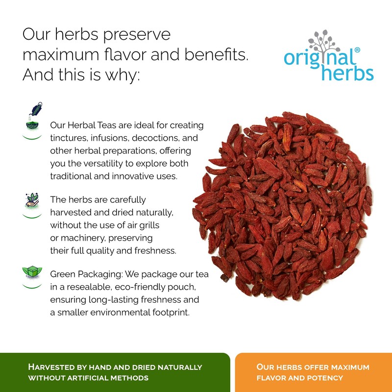 GOJI BERRIE TEA, (LYCIUM BARBARUM) | Original Herbs Herbal Tea