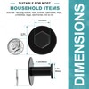 SAYAYO Adhesive Hooks for Hanging Coat, Hat, Robe, Brushes, Stick