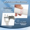 PATIKIL 21,5 mm Abdeckplatten für installationen, 9 Stück Wand-Split-Flanschrohrabdeckung Dekoration